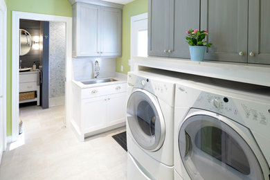 Example of a transitional laundry room design in St Louis