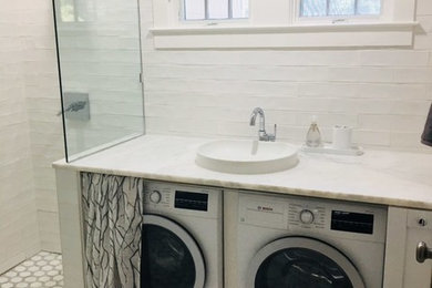 Example of a small trendy laundry room design in Atlanta
