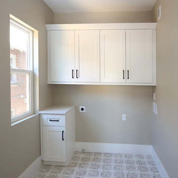 Laundry room converted from original kitchen space