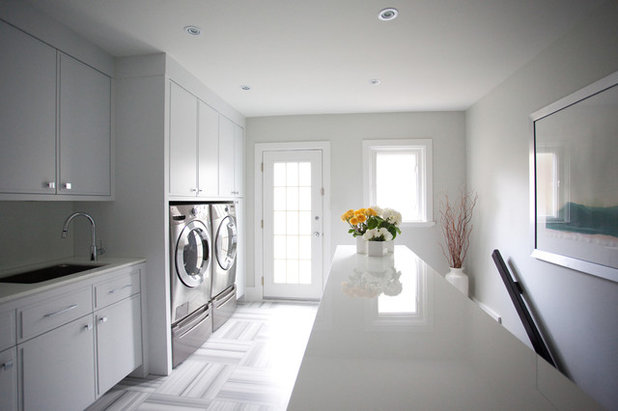 Contemporary Laundry Room by Jodie Rosen Design