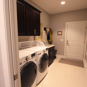 Laundry Room Mudroom Combination with Ballard Drying Racks