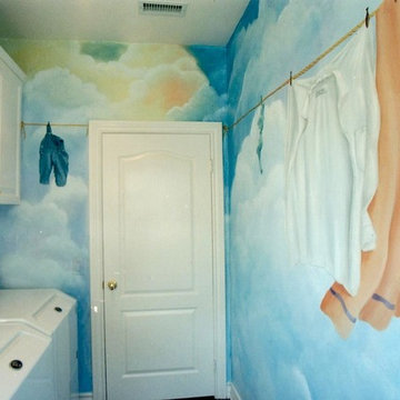 Laundry room mural