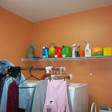 Laundry Room Painted a Bright Orange Color in Linwood, NJ