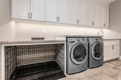 Example of a trendy laundry room design in Ottawa