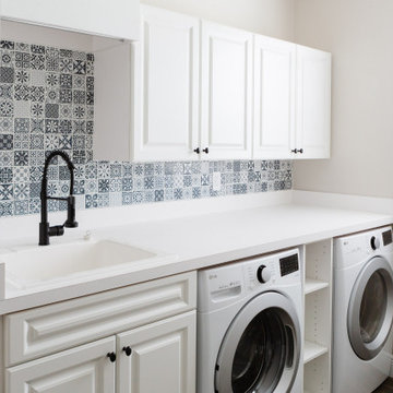 Laundry Room with Mosaic Tile