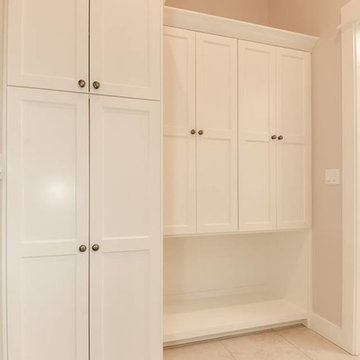 Laundry room with pantry pull outs