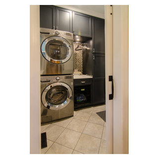 Laundry Room with pet sleeping quarters - Transitional - Laundry