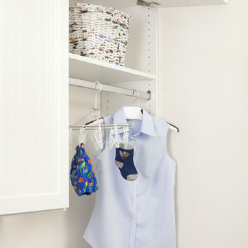 Laundry Room With Rod For Hanging And Drying Delicate Items