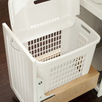 Laundry Room With Rollout Hamper Basket