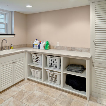 Laundry with Louvered Doors