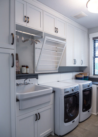 Transitional Laundry Room by VIXON CUSTOM CABINETRY
