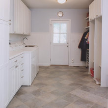 combined mud room and laundry