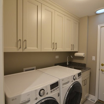 Long White Shaker Style Galley Kitchen in Westchester, IL