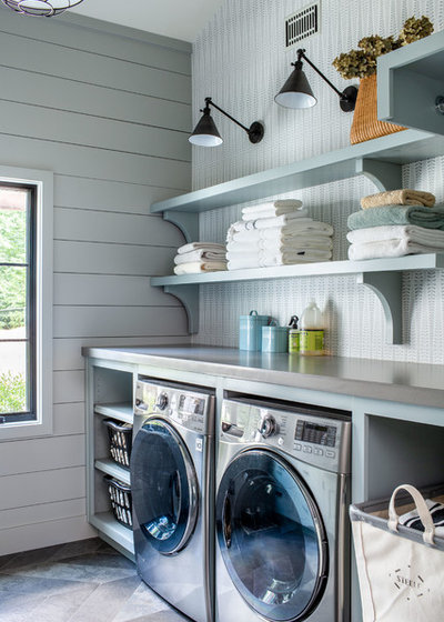 Farmhouse Laundry Room by Alan Clark Architects, LLC