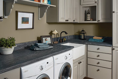 Elegant laundry room photo in Denver