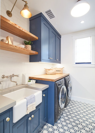 Beach Style Laundry Room by Noelle Interiors