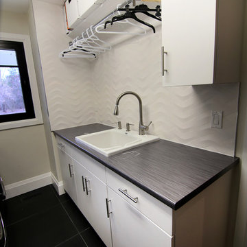Modern High Gloss White Kitchen