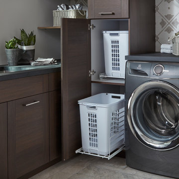 Modern Laundry Room with Martin door style