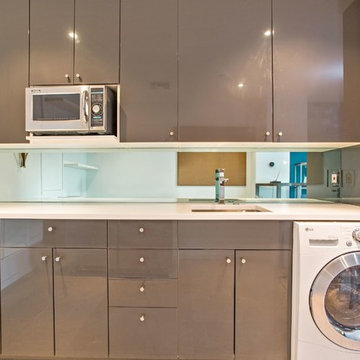 Modern Laundry Room with Storage