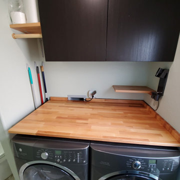 Modern Organic Bathroom Laundry Room Remodel