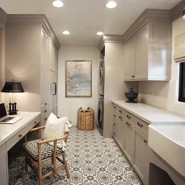 Modern Spanish Estate - Laundry Room www.hryanstudio.com