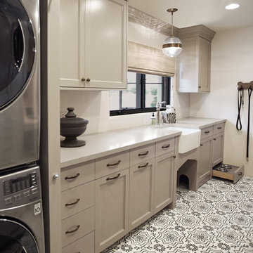 Modern Spanish Estate - Laundry Room www.hryanstudio.com
