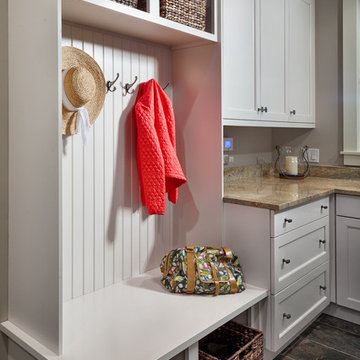 Mud room/laundry room combo at the owner's entry