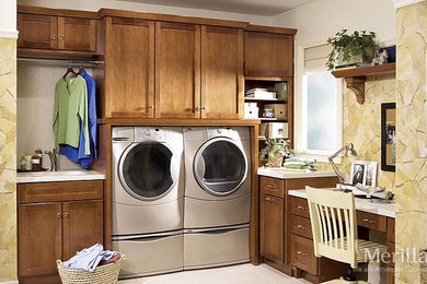 Inspiration for a craftsman laundry room remodel in St Louis