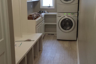 Elegant laundry room photo in Chicago
