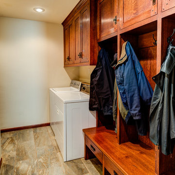 Mudroom with bench & lockers