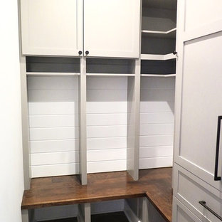Mudroom with custom lockers