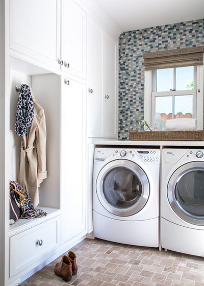 Transitional Laundry Room by Amy Peltier Interior Design & Home