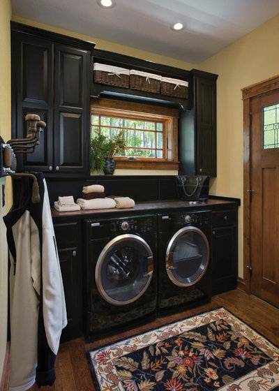 Rustic Laundry Room by Riverbend Timber Framing