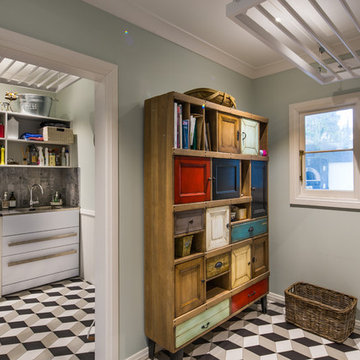 NYC Victorian laundry and mud room