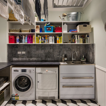 NYC Victorian laundry and mud room