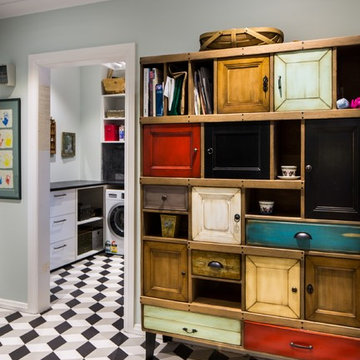 NYC Victorian laundry and mud room