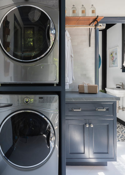 Transitional Laundry Room by Carolyn Reyes