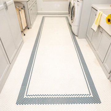 Penny TIle Floor Border Design