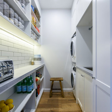 Walk-in Butlers Pantry with Laundry