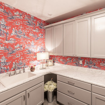 Pretty in Red Laundry Room
