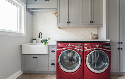 Blue, Green and Gray Cabinets Star in the Top New Laundry Rooms
