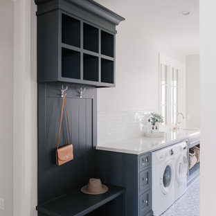 75 Beautiful White Laundry Room with Subway Tile Backsplash Pictures & Ideas - February, 2021 ...