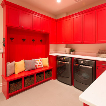 Red cabinets