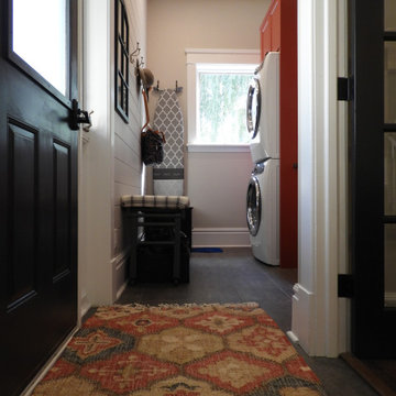 Red Laundry Room