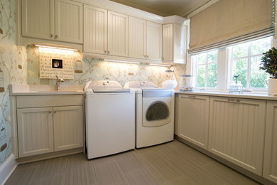 Elegant laundry room photo in Atlanta