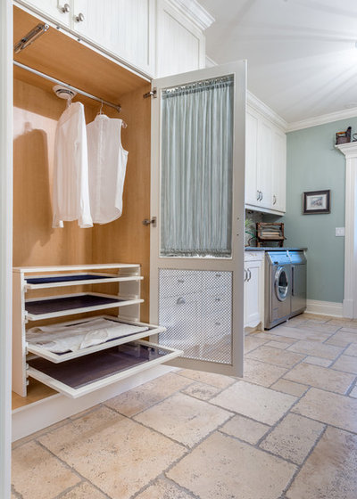 Transitional Laundry Room by Louis L'artisan