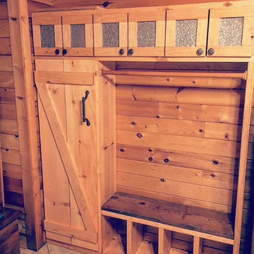 Rustic Laundry Cabinet