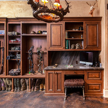 Rustic - Modern Hunting Lodge Gun Room / Laundry Room