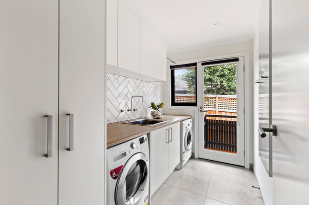 Contemporary Laundry Room by Minett Studio Architecture and Design