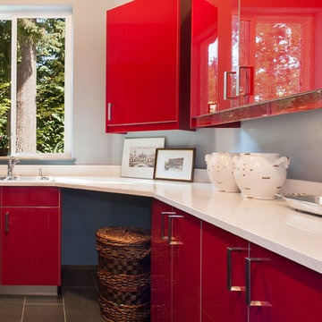 Seattle Accessible Master Bath & Red Kitchen